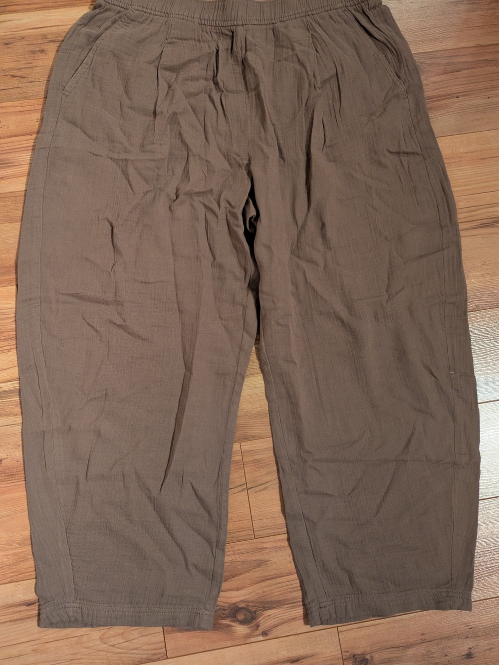 GAP Factory Brown Elastic Waist Relaxed Jogger Pants